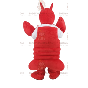 Veselý kostým humra BIGGYMONKEY™ maskota s bílým dresem –