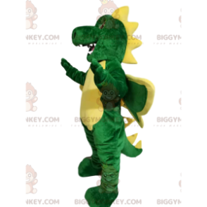 Green and Yellow Fun Dragon BIGGYMONKEY™ Mascot Costume –