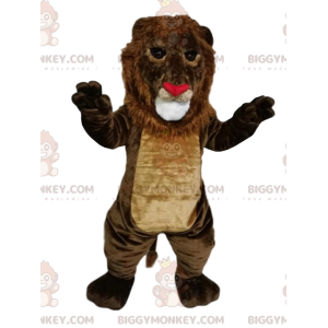 BIGGYMONKEY™ Brown Lion Heart Nose Maskotdräkt - Lion maskot - BIGGYMONKEY_013806 - BiggyMonkey.com