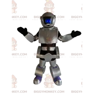 Gray and Black Robot BIGGYMONKEY™ Mascot Costume. robot costume
