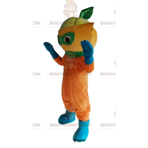 Lemon Head Masked Character BIGGYMONKEY™ Mascot Costume -