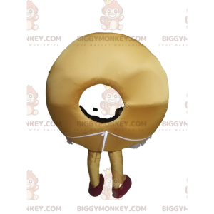 Donut BIGGYMONKEY™ maskotkostume med sødt smil og forklæde -