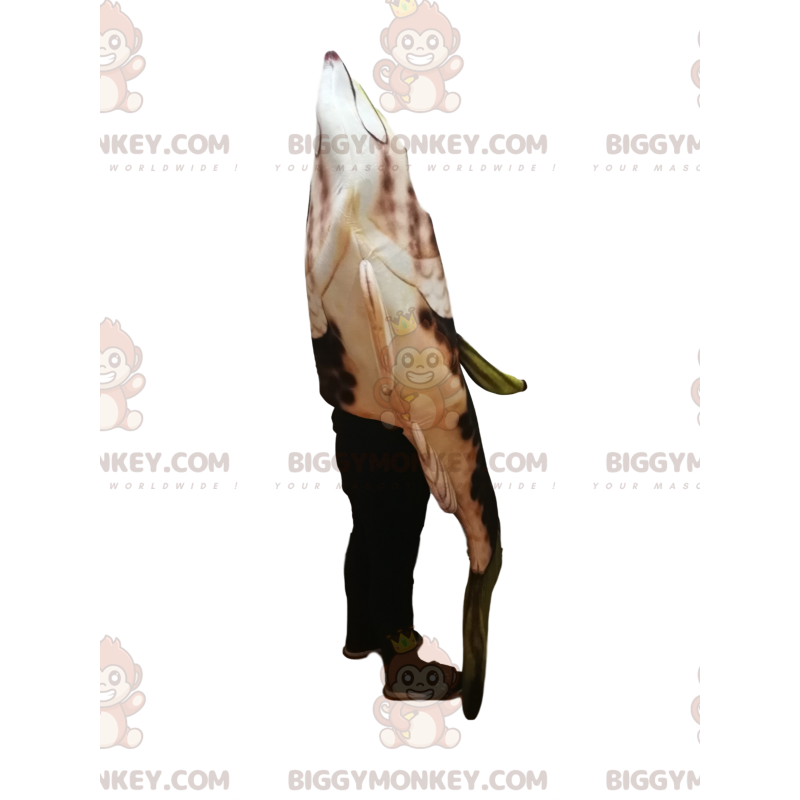 Costume de mascotte BIGGYMONKEY™ de truite jaune et marron - Costume de mascotte BIGGYMONKEY™ de truite jaune et marron -