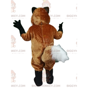Braun-weißer Fuchs BIGGYMONKEY™ Maskottchen-Kostüm -
