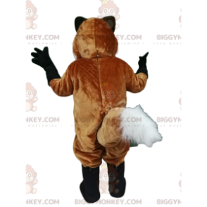 Braun-weißer Fuchs BIGGYMONKEY™ Maskottchen-Kostüm - Fuchs Maskottchen - BIGGYMONKEY_013822 - BiggyMonkey.com