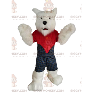 Westie de Schotse hond BIGGYMONKEY™ mascottekostuum met Schotse