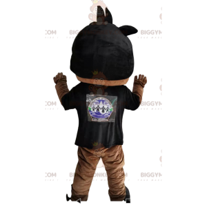 BIGGYMONKEY™ Little Boy Mascot Costume With Black Jersey -