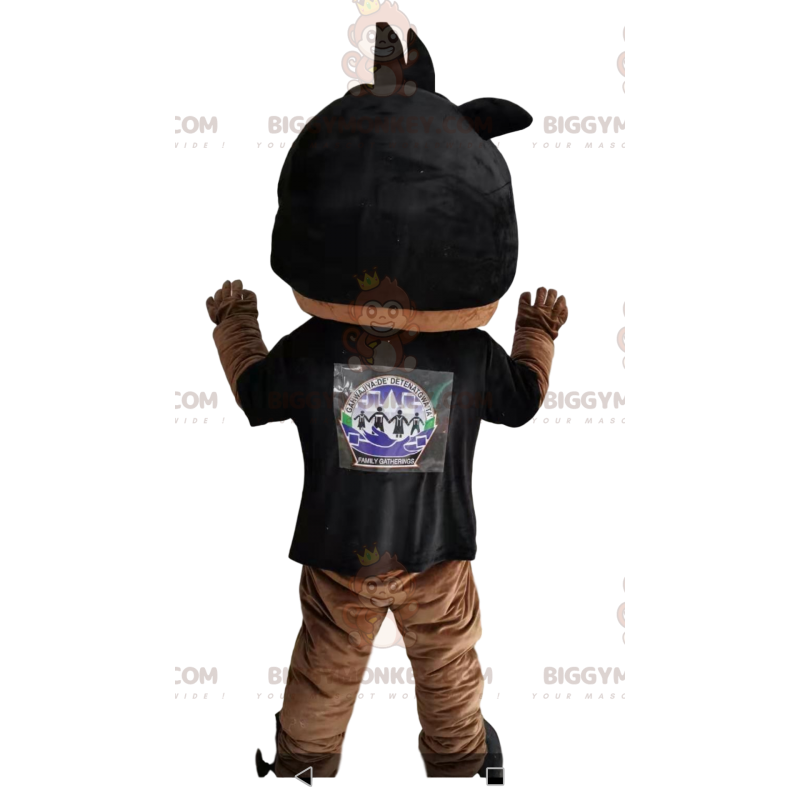 Costume de mascotte BIGGYMONKEY™ de petit gaçon avec un maillot Costume de mascotte BIGGYMONKEY™ de petit gaçon avec un maillot