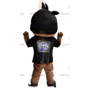  Kostium maskotki małego chłopca BIGGYMONKEY™ z czarną koszulką - Niesklasyfikowane maskotki - BiggyMonkey.com