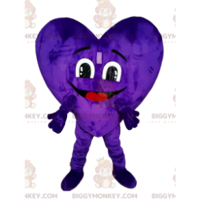 BIGGYMONKEY™ mascottekostuum met paars fluwelen hart. hart kostuum - Bosdieren - BIGGYMONKEY_013830 - BiggyMonkey.com