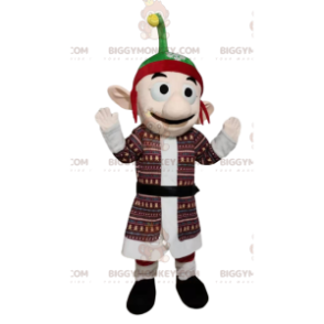 Kabouter BIGGYMONKEY™ mascottekostuum met rode en groene hoed - Ontbrekende dierenmascottes - BiggyMonkey.com