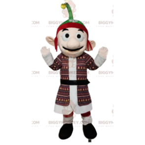 Kabouter BIGGYMONKEY™ mascottekostuum met rode en groene hoed - Ontbrekende dierenmascottes - BiggyMonkey.com