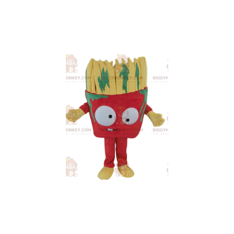 BIGGYMONKEY™ Mascot Costume of Red Paintbrush with Green Paint