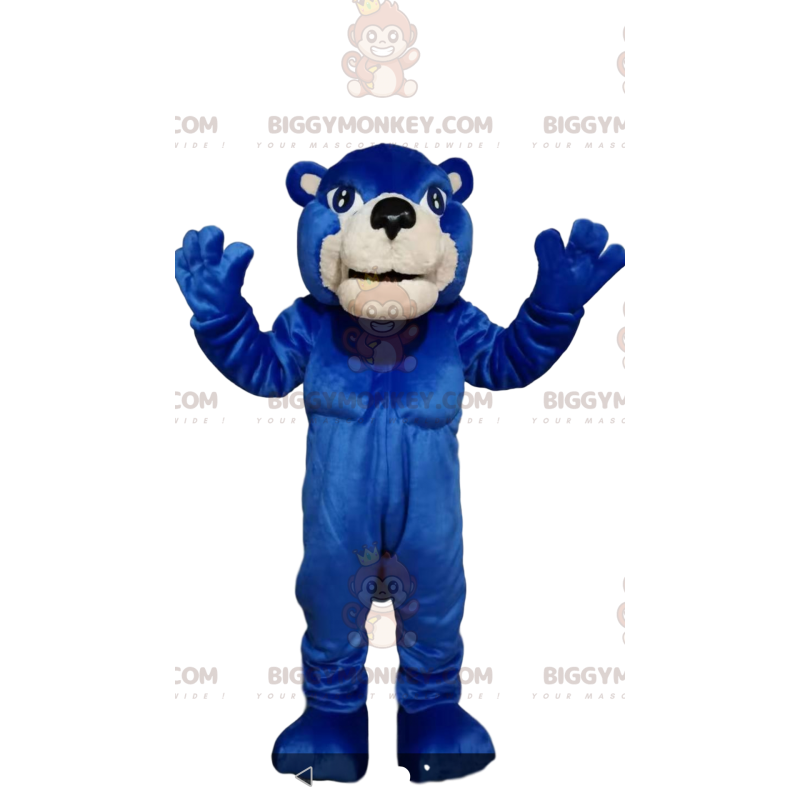 Blauwe beer BIGGYMONKEY™ mascottekostuum. Blauwe beer kostuum - Blauwe beer BIGGYMONKEY™ mascottekostuum. Blauwe beer kostuum -