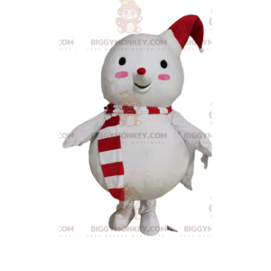 Στολή μασκότ Snowman BIGGYMONKEY™ με κόκκινο και λευκό καπέλο - Ανθρώπινες Μασκότ - BIGGYMONKEY_013841 - BiggyMonkey.com