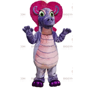 BIGGYMONKEY™ mascottekostuum paarse polsband met fuchsia haar -