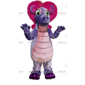 Costume de mascotte BIGGYMONKEY™ de dragonne violette avec une