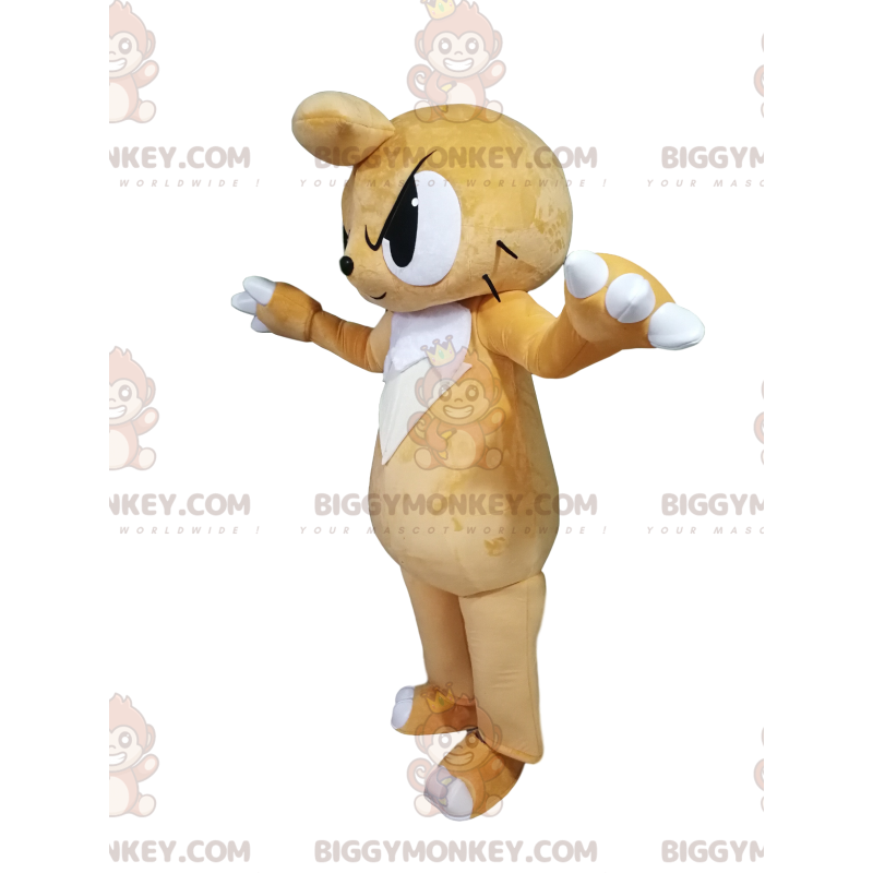 BIGGYMONKEY™ Costume da mascotte Gatto beige con sguardo BIGGYMONKEY™ Costume da mascotte Gatto beige con sguardo