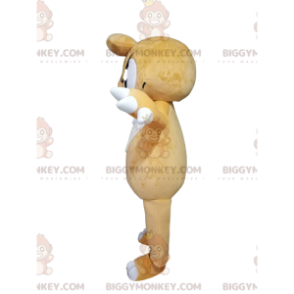 BIGGYMONKEY™ μασκότ στολή μπεζ γάτα με απειλητικό βλέμμα -