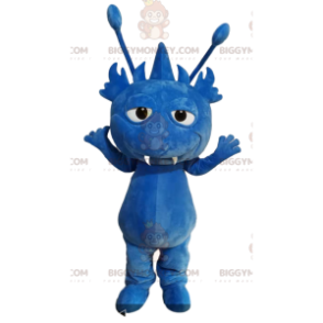 Kostým maskota BIGGYMONKEY™ Little Blue Monster s anténami - Monster maskoti - BIGGYMONKEY_013847 - BiggyMonkey.com