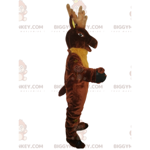 BIGGYMONKEY™ Mascot Costume Brown Deer with Yellow Fur –