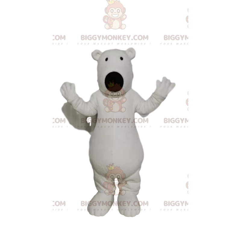 BIGGYMONKEY™ Disfraz de mascota de oso polar con gran hocico BIGGYMONKEY™ Disfraz de mascota de oso polar con gran hocico