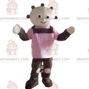 Funny Snowman BIGGYMONKEY™ Mascot Costume With Pigtails -