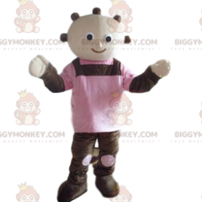 Rolig snögubbe BIGGYMONKEY™ maskotdräkt med flätor - Maskot för män - BIGGYMONKEY_013860 - BiggyMonkey.com