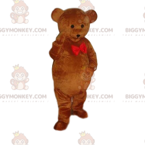 Kostým maskota BIGGYMONKEY™ Mládě medvěda hnědého s červeným