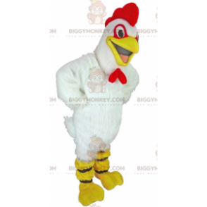 Giant Hen White Rooster BIGGYMONKEY™ Mascot Costume -