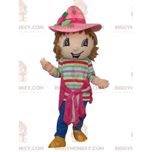Strawberry Shortcake BIGGYMONKEY™ Mascot Costume with Cute Pink