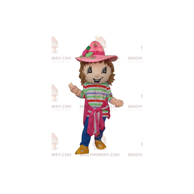 Strawberry Shortcake BIGGYMONKEY™ Mascot Costume with Cute Pink