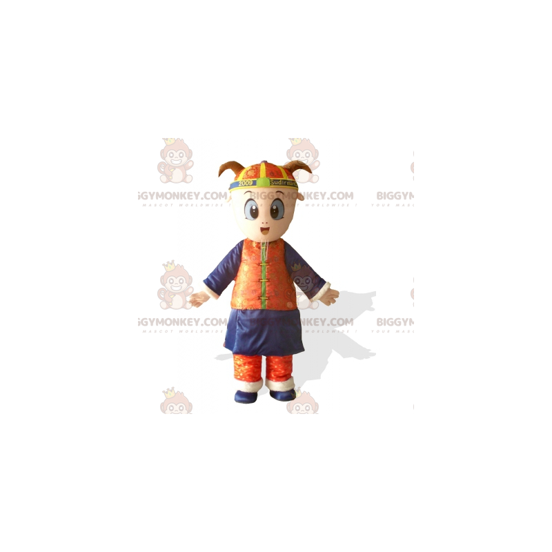 BIGGYMONKEY™-mascottekostuum voor kinderen, Aziatische outfit - BIGGYMONKEY™-mascottekostuum voor kinderen, Aziatische outfit -
