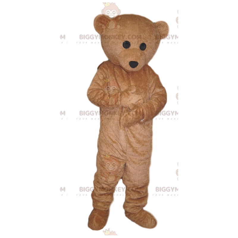 Traje de mascote de filhote marrom BIGGYMONKEY™. fantasia de Traje de mascote de filhote marrom BIGGYMONKEY™. fantasia de