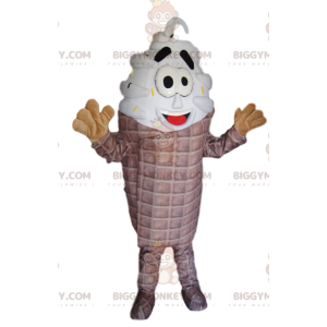 Costume de mascotte BIGGYMONKEY™ de cornet de glace appétissant