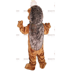 Costume de mascotte BIGGYMONKEY™ de hérisson gris et marron