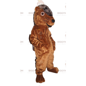 Costume da mascotte BIGGYMONKEY™ riccio grigio e marrone molto
