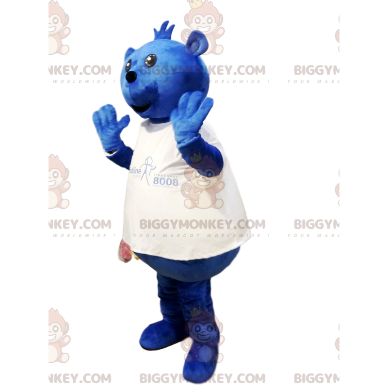Στολή μασκότ Plump Bear BIGGYMONKEY™ με White Jersey - Μασκότ αρκούδας - BIGGYMONKEY_013893 - BiggyMonkey.com