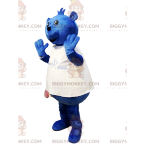 Plump Bear BIGGYMONKEY™ maskotdräkt med vit tröja - BiggyMonkey