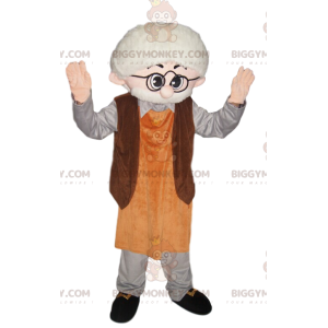 Traje de mascote do Mestre Geppeto BIGGYMONKEY™ do Pinóquio –