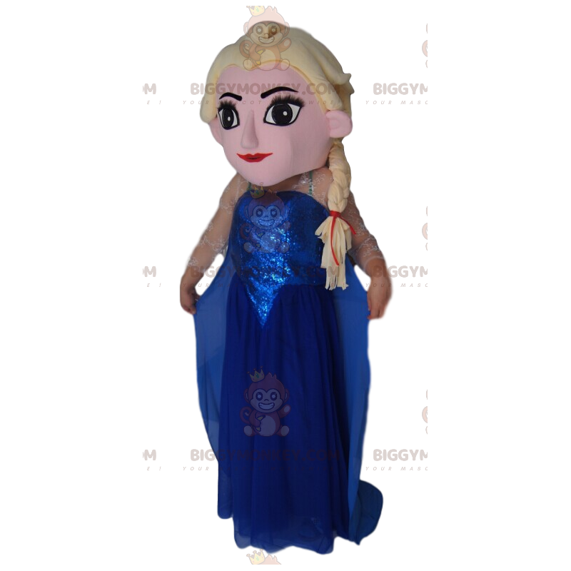 Costume de mascotte BIGGYMONKEY™ d'Elsa, la Reine des Neiges -