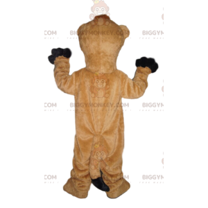 Superbegeistertes BIGGYMONKEY™-Maskottchenkostüm aus