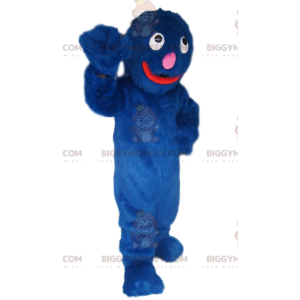 Αστεία στολή μασκότ BIGGYMONKEY™ Hairy Blue Monster -