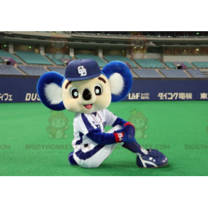 White and Blue Koala Mascot Costume BIGGYMONKEY™ in Sportswear