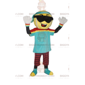BIGGYMONKEY™ Snowman Mascot Costume With Tennis Ball Head –