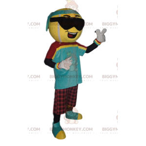BIGGYMONKEY™ Snowman Mascot Costume With Tennis Ball Head –