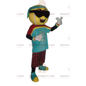 BIGGYMONKEY™ Snowman Mascot Costume With Tennis Ball Head –
