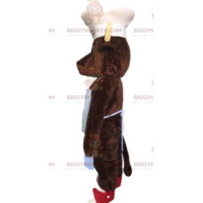 Costume de mascotte BIGGYMONKEY™ de sanglier marron avec une