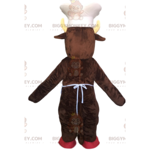 Bruin varken BIGGYMONKEY™ mascottekostuum met hoed en witte