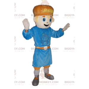 Disfraz de mascota Little Boy BIGGYMONKEY™ con túnica azul -